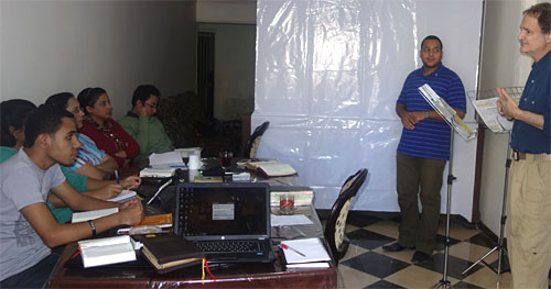 Ed teaching missionaries last year in Alexandria, Egypt