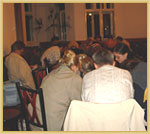 Baptist Church in Krakow, Poland, praying during Ed's time there in September 2004.