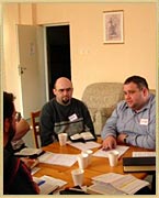 Photo taken during small group discussion time at 2007 Men's Conference when Ed taught in Poland.